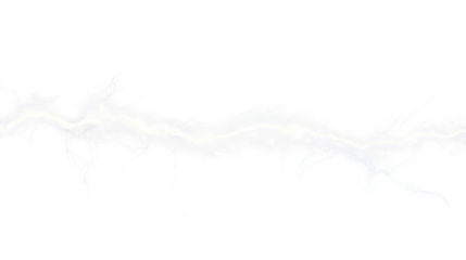 Realistic lightning strike effect on transparent background
