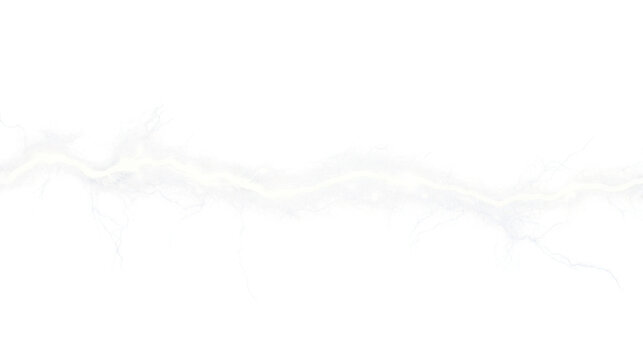 Realistic lightning strike effect on transparent background