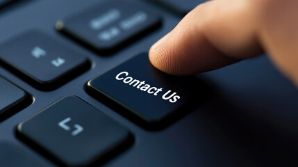 Contact Us Button Reaching Out Online, Digital Communication