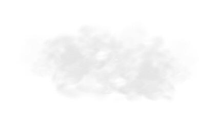 Cutout clean white cloud transparent background, cloudy special effect 3d rendering png file 