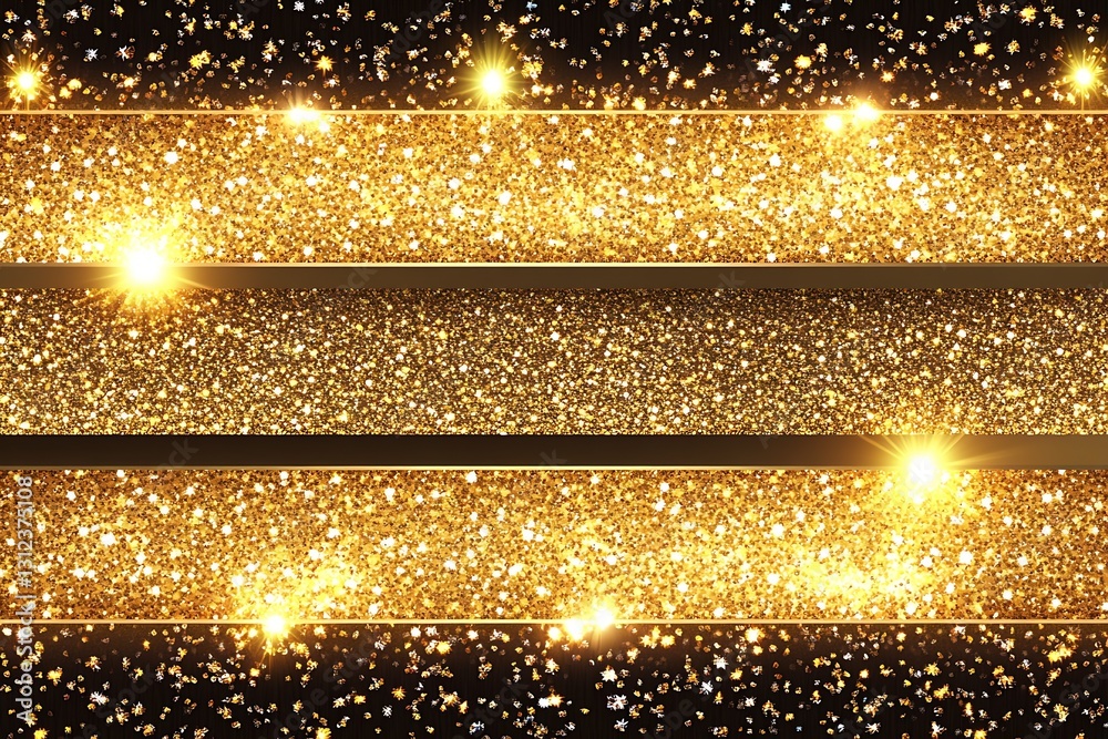 Aufkleber glistening golden stripes sparkling with light creating a luxurious and festive atmosphere : generat
