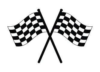 racing flags icon. crossed checkered racing flag icon. sports and racing start-finish line flag sign. racing flag for mobile app, ui and website. vector illustration on transparent background