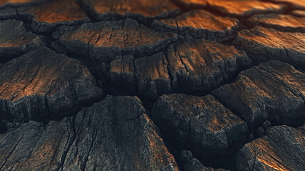 Stunning ancient oak bark with deep cracks and rough surface creating an intricate seamless texture for natural backgrounds