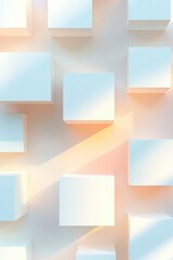 geometric background featuring three-dimensional cubes arranged in symmetrical gradient pattern