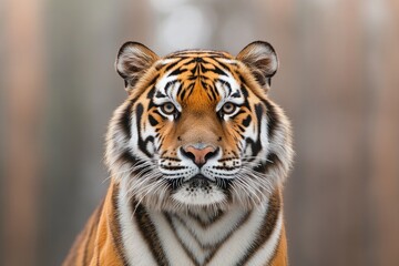 majestic siberian tiger prowling through quiet russian forest highlighting its dynamism and grace