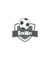 Shield football logo design, Soccer logo icon, Football club logo design vector