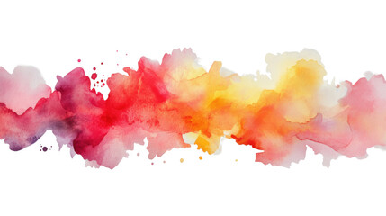 Fototapeta premium Watercolor painting creating abstract design with transparent background