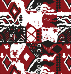Seamless grunge ethnic pattern,ikat pattern,geomatric.