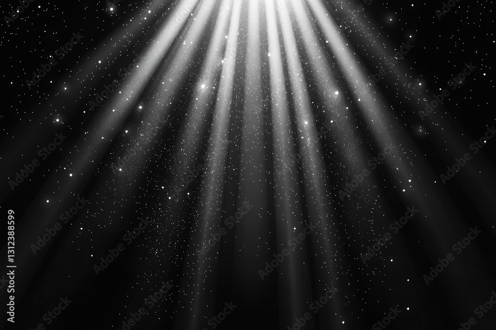 Poster Striking rays of light bursting through the darkness creating a celestial and ethereal effect : Generative AI