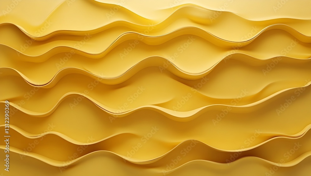 Leinwandbilder vibrant yellow waves creating a smooth and textured background perfect for artistic designs : genera