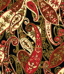 Fototapeta premium paisley textile pattern design texture,pasley textile pattern design, Magical Traditional Paisleys Seamless Pattern for wallpaper design or fabric textile printing.