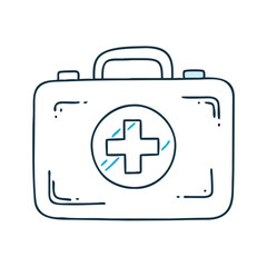 Fototapeta premium First aid kit icon representing emergency care and medical supplies