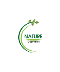 Nature cosmetics logo, Abstract nature logo icon vector design