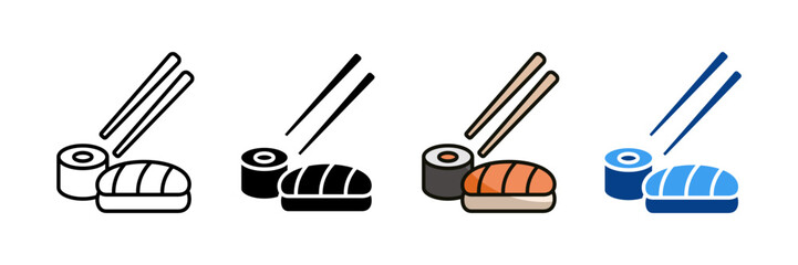 Spaghetti Icon Set Multiple Style Collection