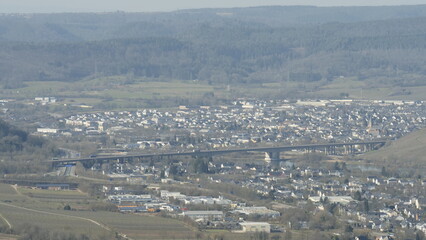 Obraz premium Autobahnbrücke bei Schweich