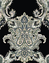 paisley textile pattern design texture,pasley textile pattern design, Magical Traditional Paisleys Seamless Pattern for wallpaper design or fabric textile printing.