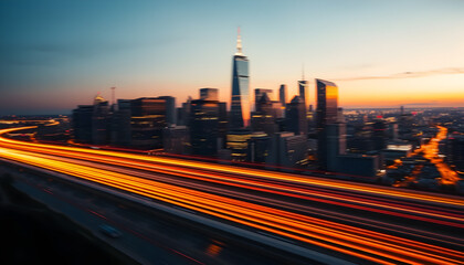 NYC Sunset: Skyline & City Lights
