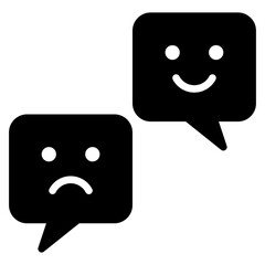 happy and sad solid icon	