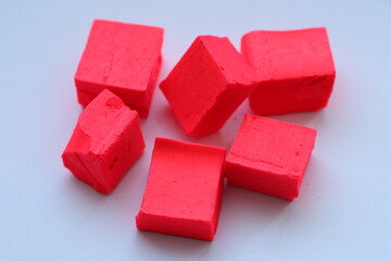 Paint for soy wax in the form of cubes, pink
paint, 