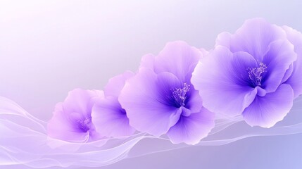 Obraz premium Lavender Dream: Serene Purple Flowers and Delicate Fabric