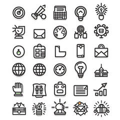 Business & Finance Icon Set &ndash; Analytics, Growth & Economy