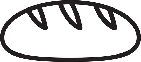 Bread icon. Vector. Line style.