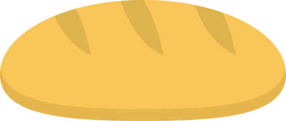 Fresh whole loaf bread icon. Vector illustration.