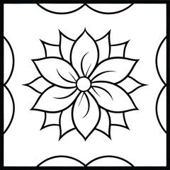 Elegant Abstract Floral Frame Illustration