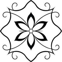 Modern Abstract Floral Frame Artwork