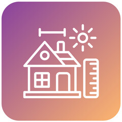 Vector Design House Measurement Icon Style