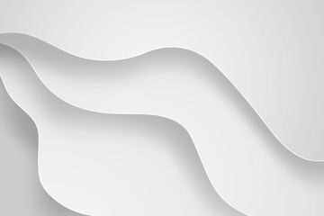 Abstract white paper waves, digital background, design element