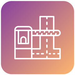 Vector Design Toll Road Icon Style