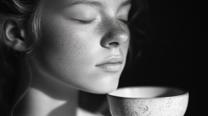 Woman with cup