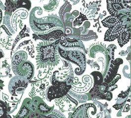 paisley textile pattern design texture,pasley textile pattern design, Magical Traditional Paisleys Seamless Pattern for wallpaper design or fabric textile printing.