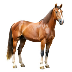 Obraz premium a beautiful Quarter horse , isolated on white background