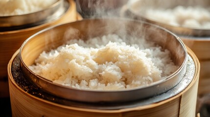 rice served in a beautiful bowl