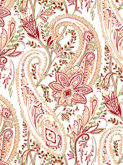 paisley textile pattern design texture,pasley textile pattern design, Magical Traditional Paisleys Seamless Pattern for wallpaper design or fabric textile printing.