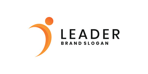 Obraz premium Abstract leader logo symbol design