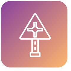 Vector Design Roundabout Icon Style