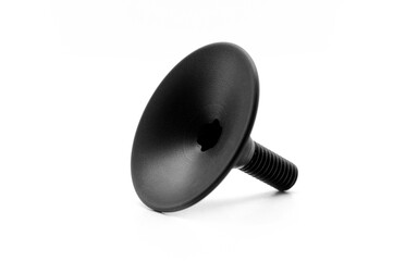 Integrated headset Top cap isolated on white background. Bicycle part for professional cyclist