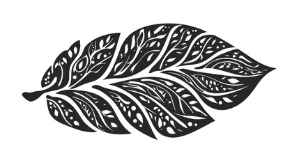 Decorative feather with transparent background representing freedom and elegance