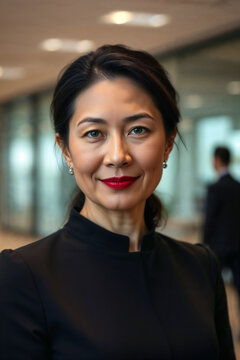 Mature business woman from Singapore. Portrait of a Singaporean business lady from Southeast Asia region