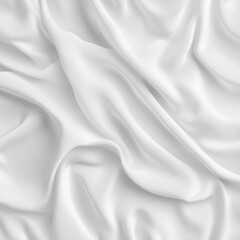Obraz premium Luxurious soft white silk fabric with elegant drapes and gentle shadows