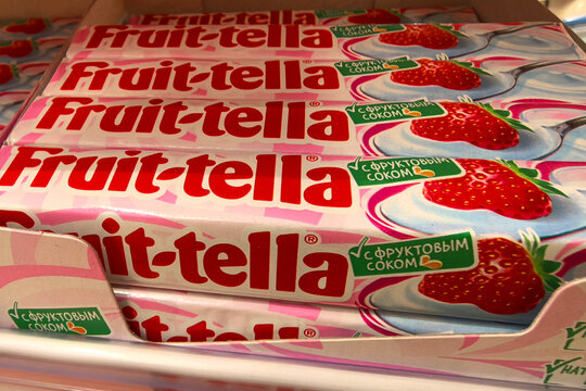 Sweet candy assortment featuring fruit-flavored treats on display