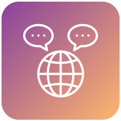 Vector Design Global Chat Icon Style