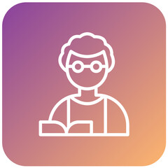 Vector Design Professor Icon Style