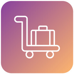 Fototapeta premium Vector Design Luggage Cart Icon Style