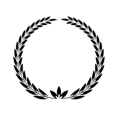 Laurel Wreath Circle Ornaments vector 
