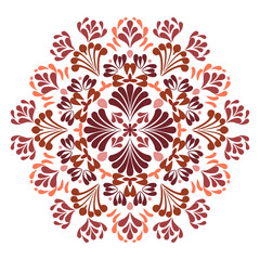 Pattern vector illustration Calm and elegant artwork with blooming flowers in bright, delicate hues. Seamless traditional design pattern for prints, fabrics, backgrounds, rugs, wallpapers, textiles.