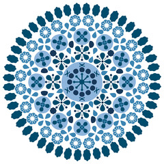 Pattern vector illustration Calm and elegant artwork with blooming flowers in bright, delicate hues. Seamless traditional design pattern for prints, fabrics, backgrounds, rugs, wallpapers, textiles.